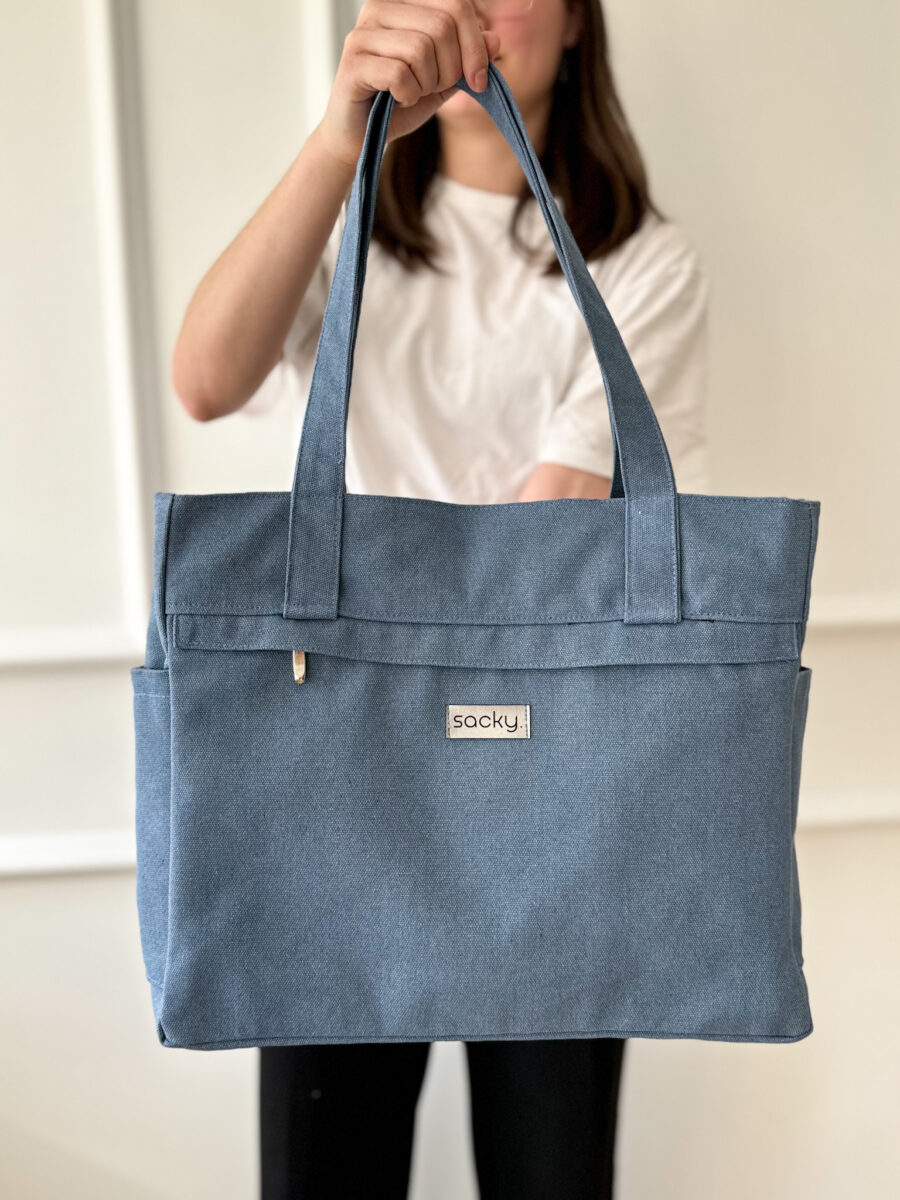 Torba shopper daily błękit - obrazek 2