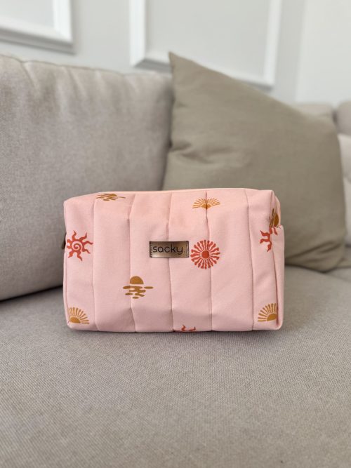 Kosmetyczka pikowana sunset pink