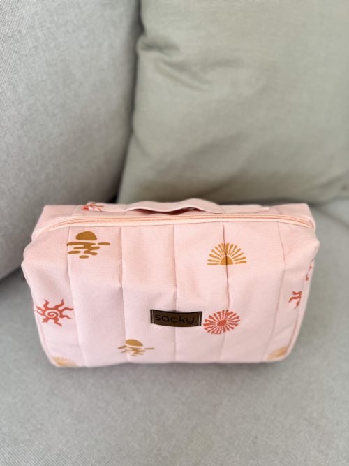 Kosmetyczka pikowana sunset pink