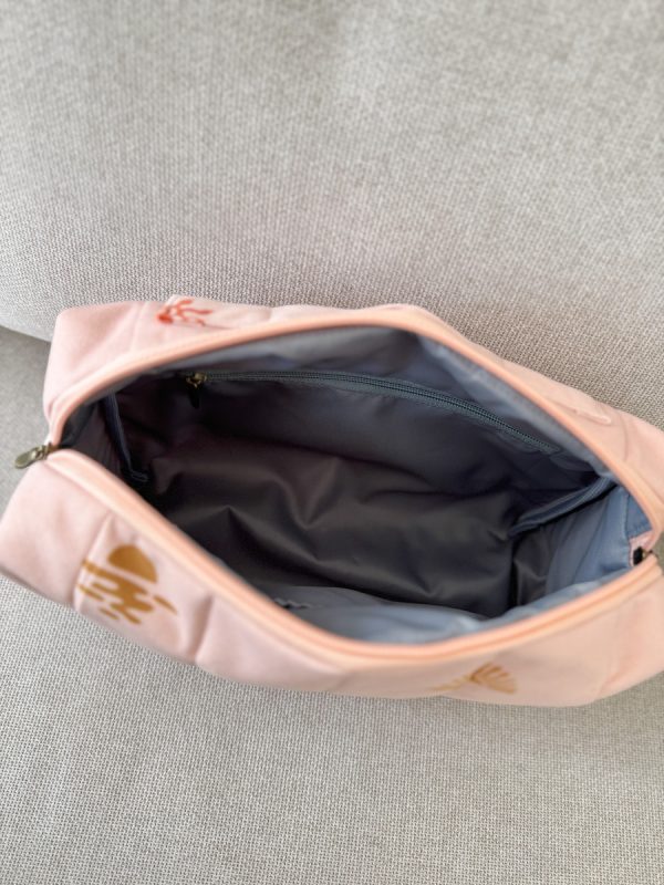 Kosmetyczka pikowana sunset pink