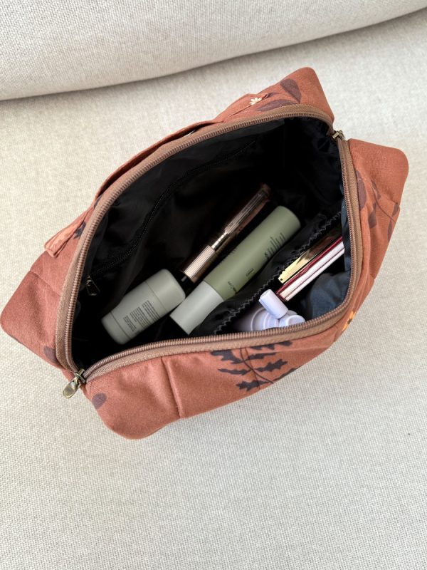 Kosmetyczka pikowana bursztyn