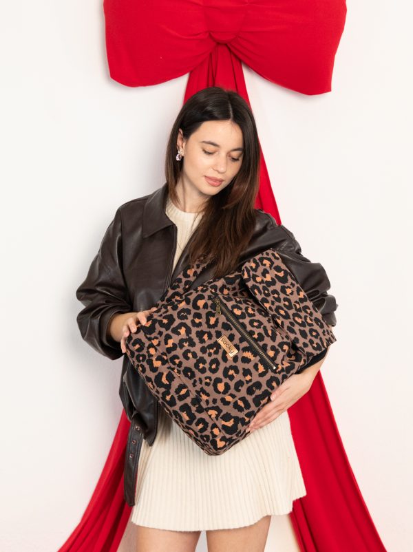 Plecak welurowy lucky panterka Plecak welurowy lucky panterka