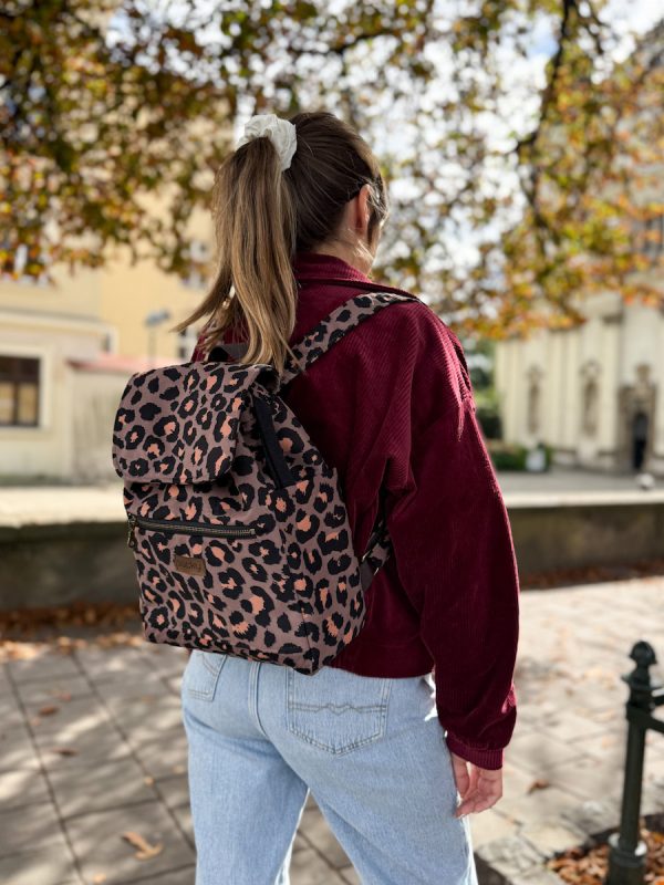 Plecak welurowy lucky panterka standard Plecak welurowy lucky panterka