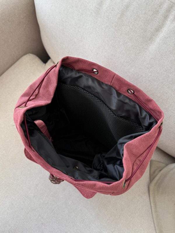 bordowy damski plecak na co dzień