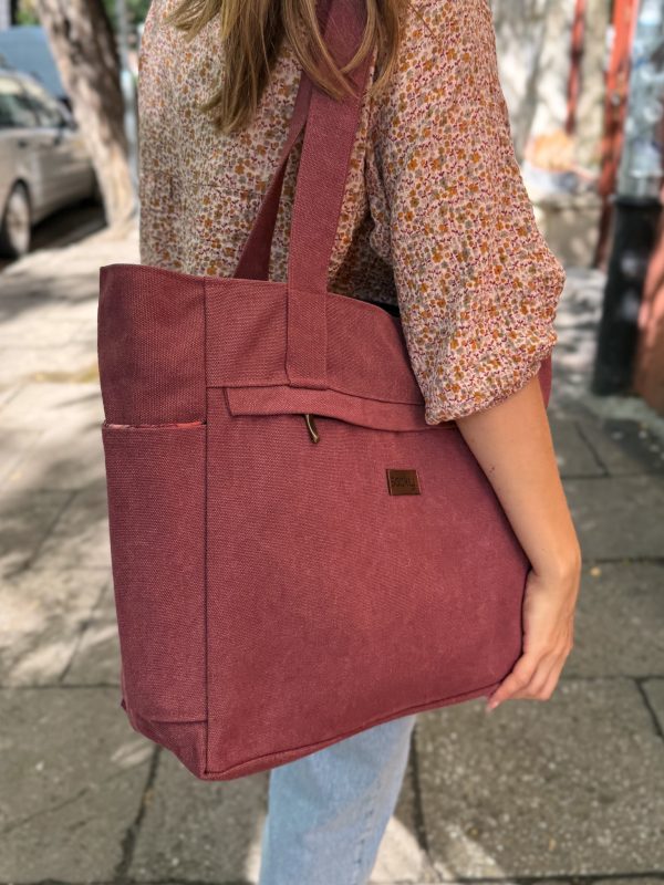Torba shopper daily bordo