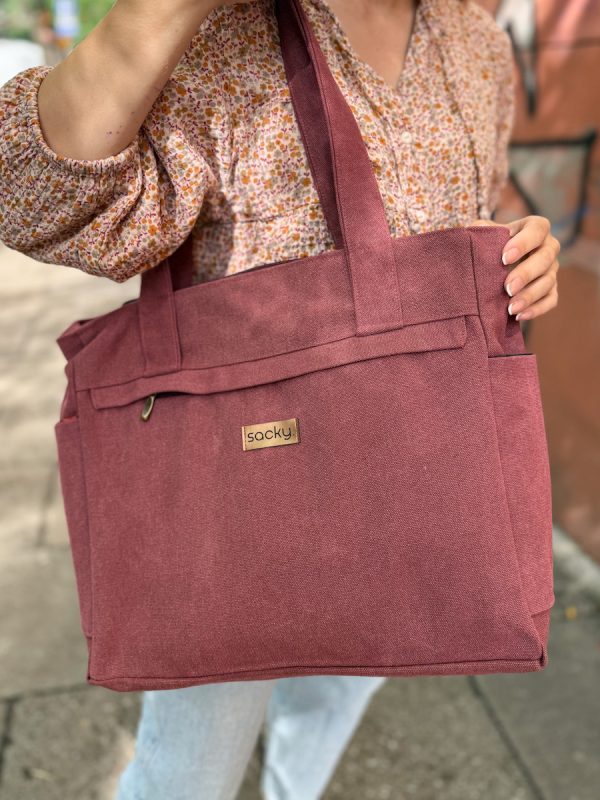 Torba shopper daily bordo