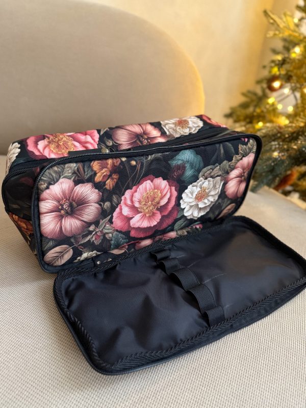 Wodoodporna kosmetyczka kompass dark peony