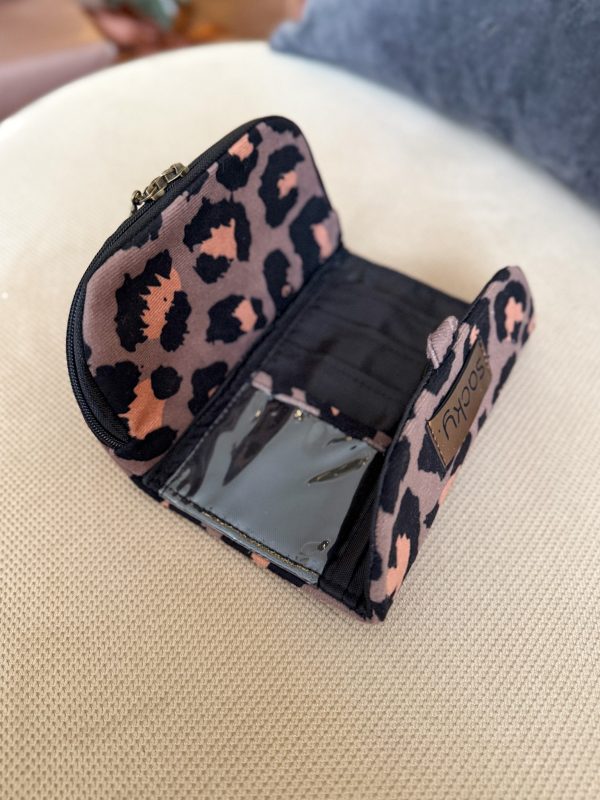 Portfel welurowy panterka