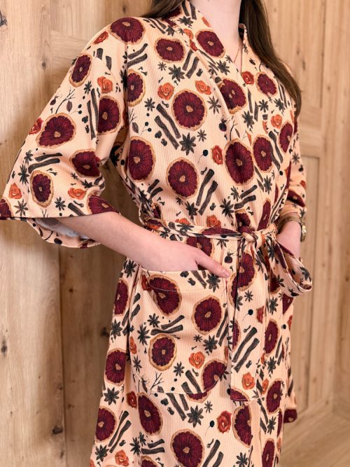 Kimonowy szlafrok bawełniany napar