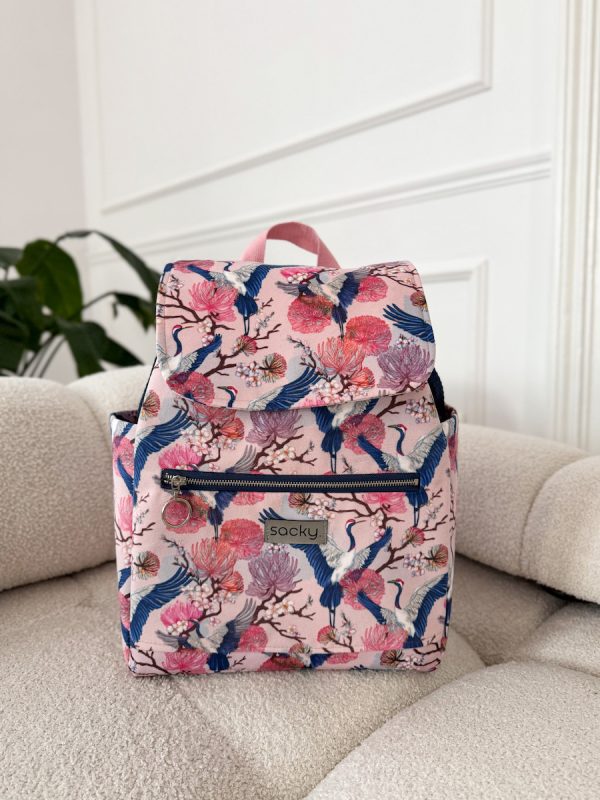 Plecak welurowy lucky japandi