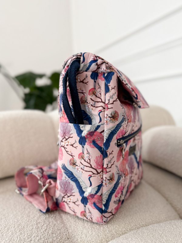 Plecak welurowy lucky japandi (Różne rozmiary)