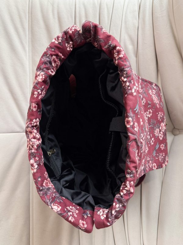 Plecak welurowy lucky sakura (Różne rozmiary)