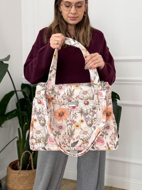 Wodoodporna torba mommy rumianek