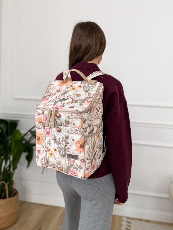 Wodoodporny plecak mommy rumianek