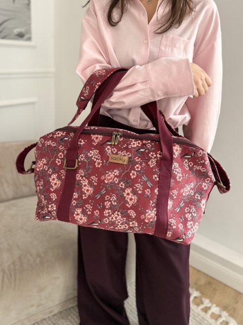 Torba welurowa podróżna sakura