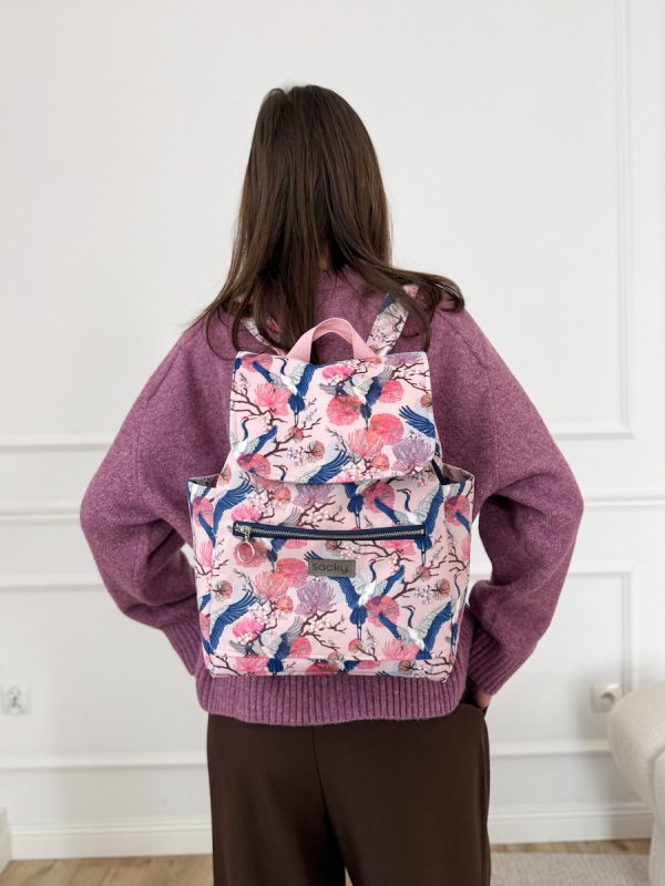 Plecak welurowy lucky japandi