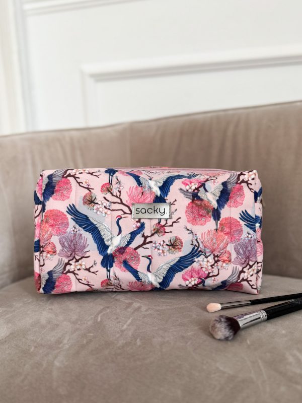 Kosmetyczka pikowana japandi