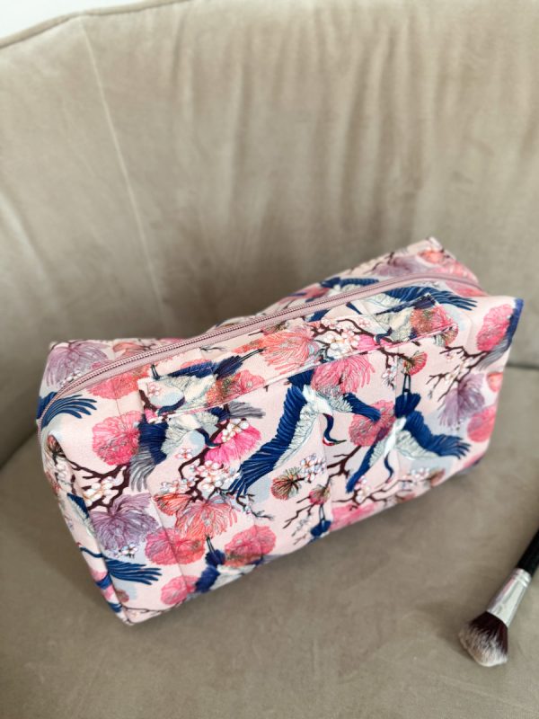 Kosmetyczka pikowana japandi