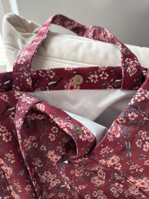 Welurowa tote bag sakura