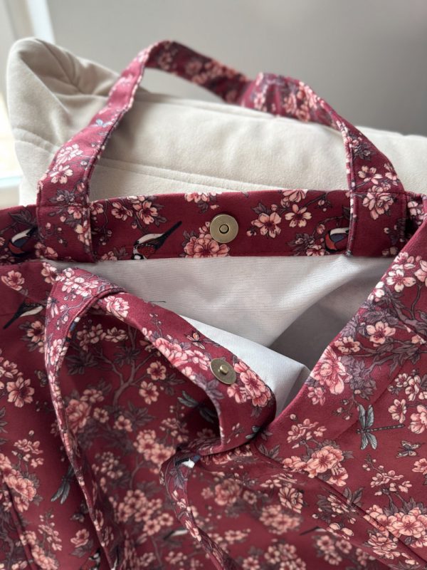 Welurowa tote bag sakura