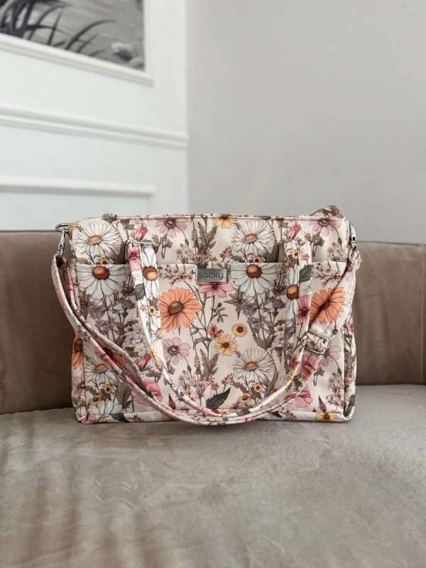 Wodoodporna torba mommy rumianek