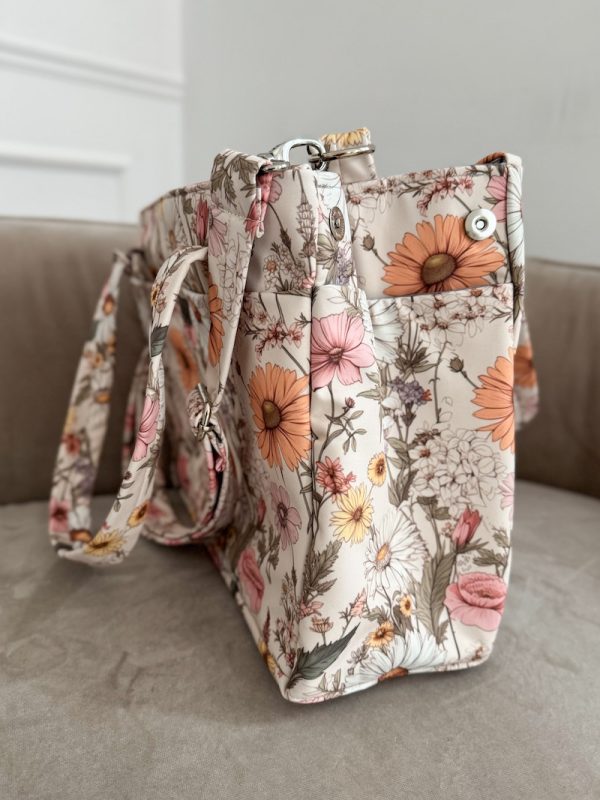 Wodoodporna torba mommy rumianek