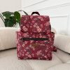 Damski welurowy plecak w kwitnące kwiaty wiśni