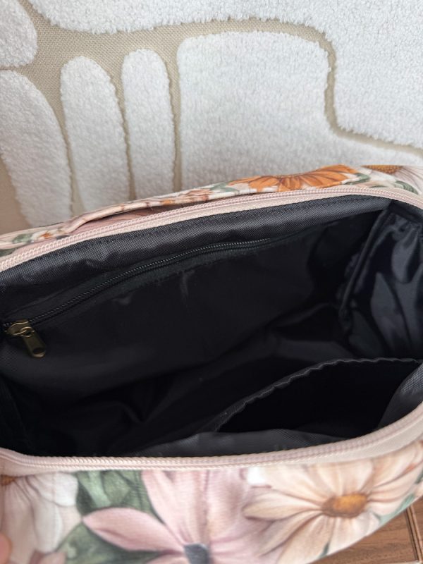 Kosmetyczka pikowana ochra