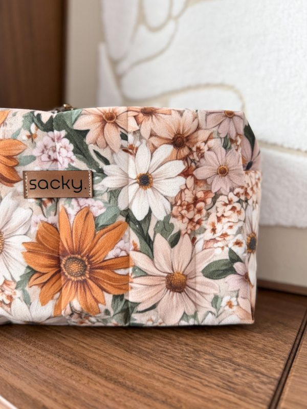 Kosmetyczka pikowana ochra