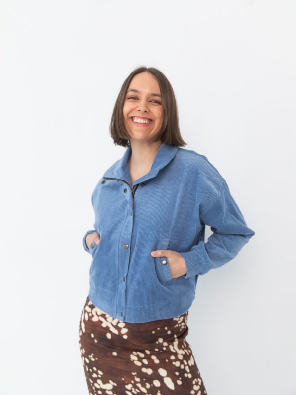 Bomberka sztruksowa Bohemy błękit