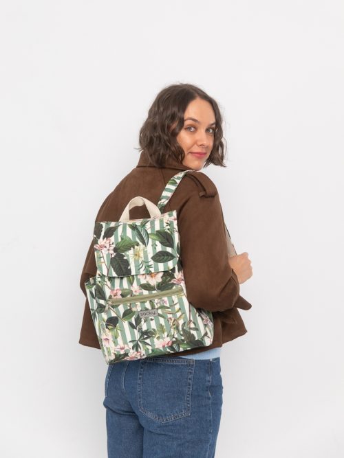 Plecak welurowy lucky verde standard