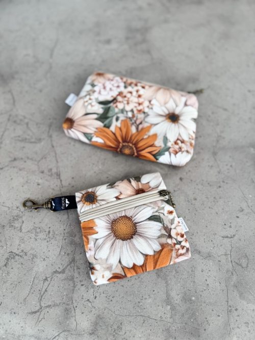 Welurowe etui na słuchawki ochra