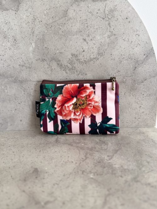 Portfelik na karty karmin