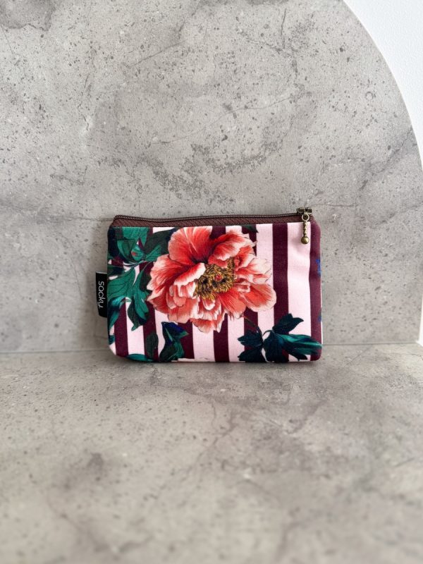 Portfelik na karty karmin