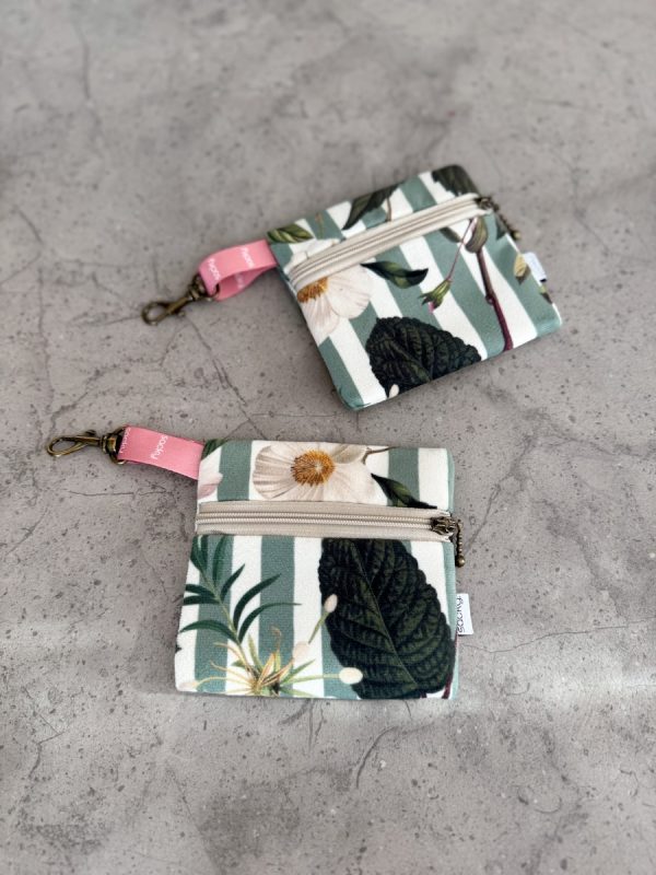 Welurowe etui na słuchawki verde