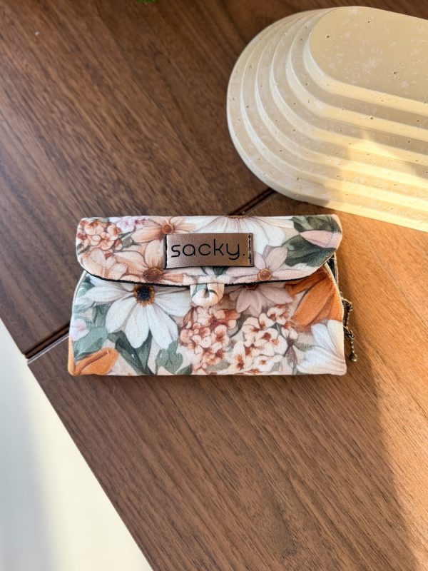 Portfel welurowy ochra