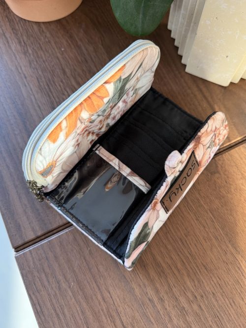 Portfel welurowy ochra