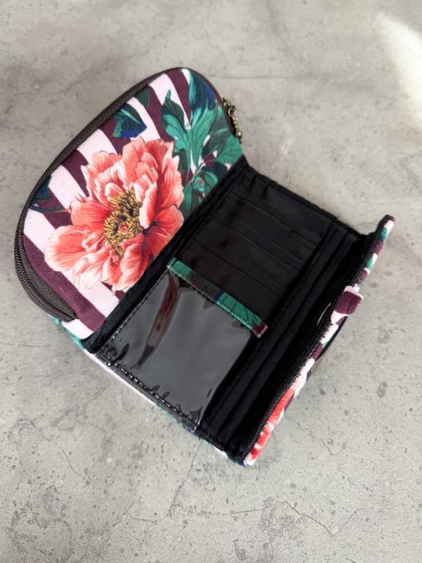 Portfel welurowy karmin