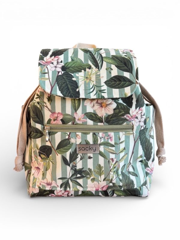 Plecak welurowy lucky verde przód