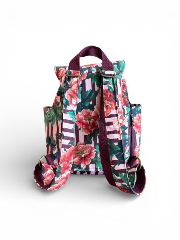 Plecak welurowy lucky karmin (Różne rozmiary)