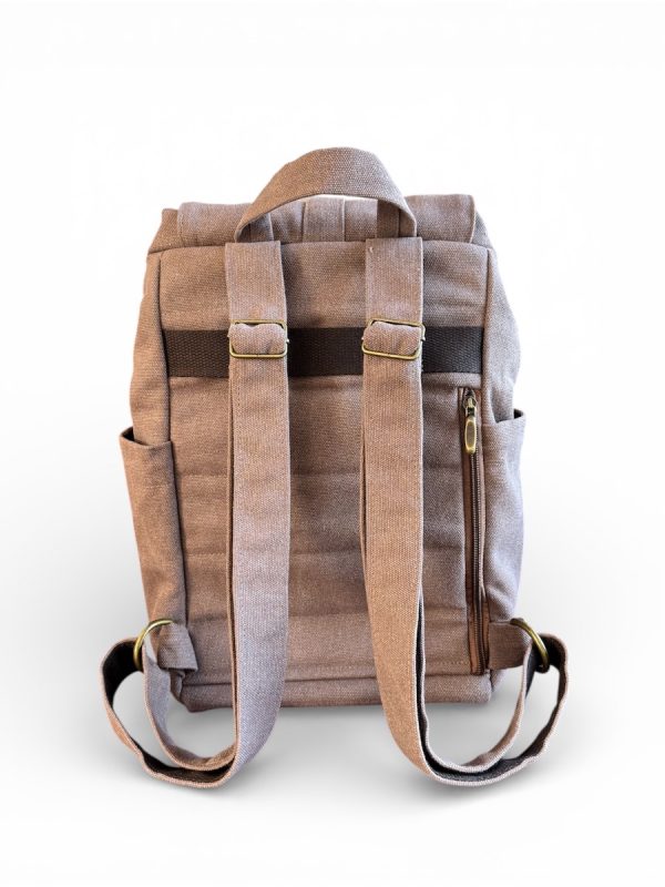 Plecak woskowany fly czekolada tył