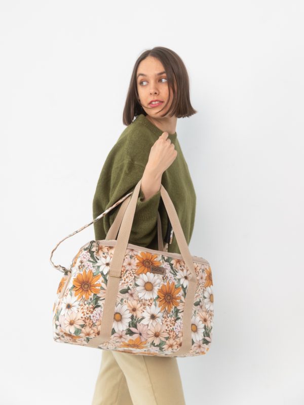 Torba welurowa podróżna ochra