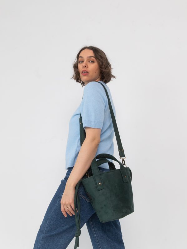 Torebka basket butelkowa zieleń