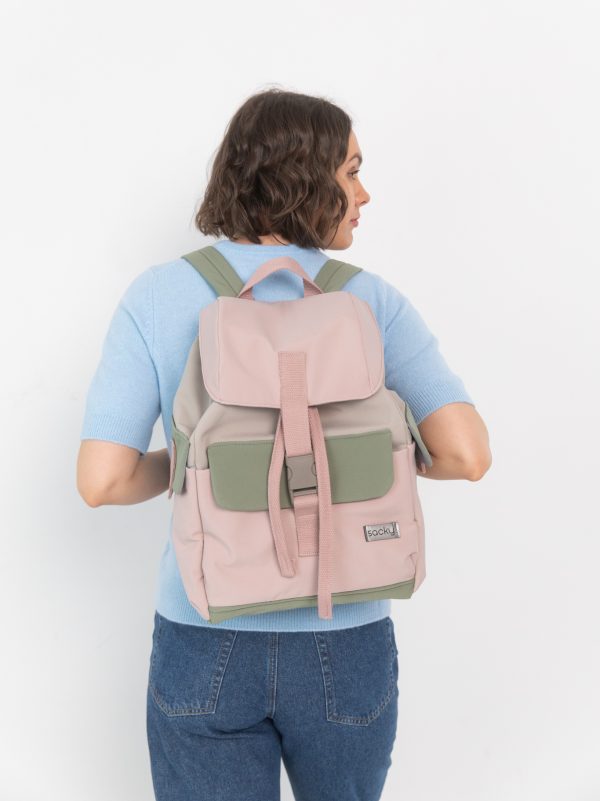 Plecak traveler pudrowy róż