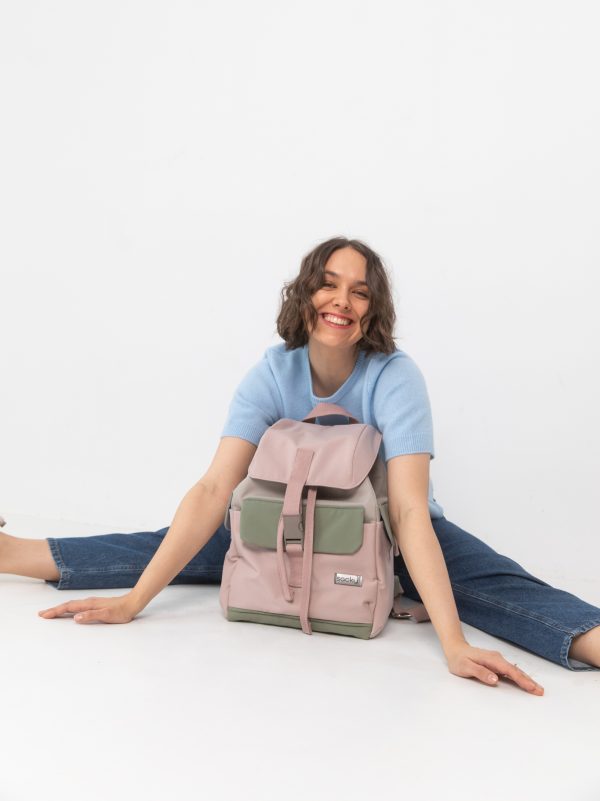 Plecak traveler pudrowy róż